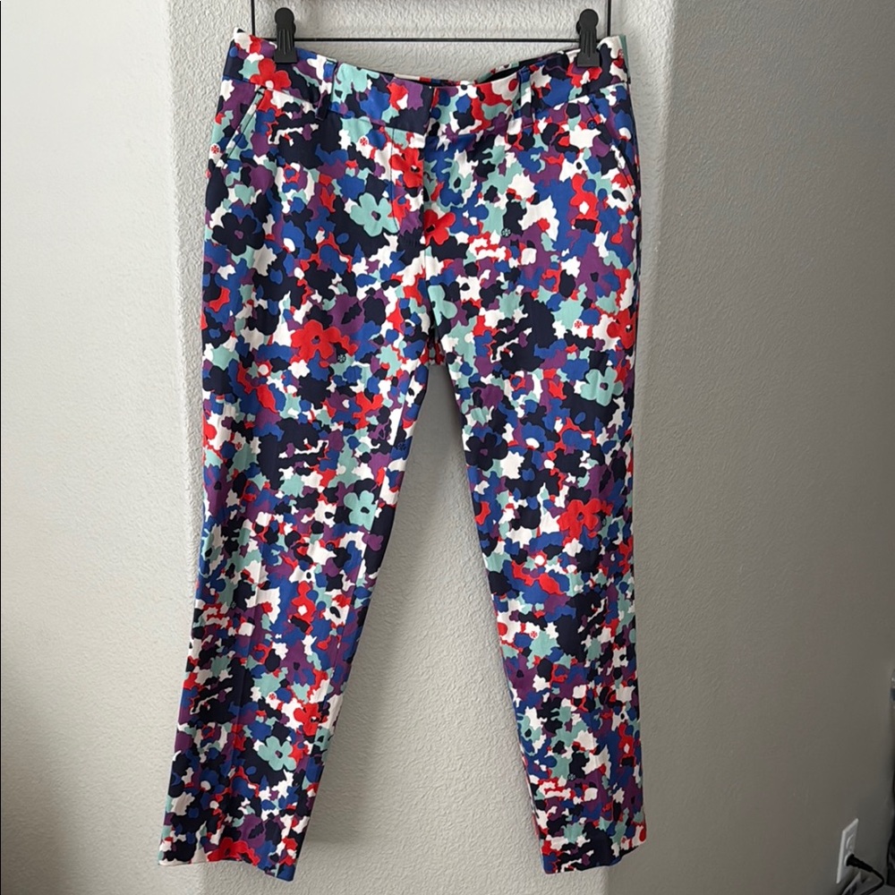 Tory Burch Colorful Abstract Print Pant